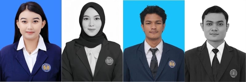 Contoh Pas Foto Formal Latar Biru & Hitam Putih